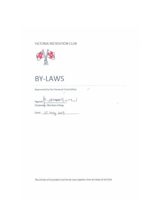 Victoria Recreation Club By-Laws