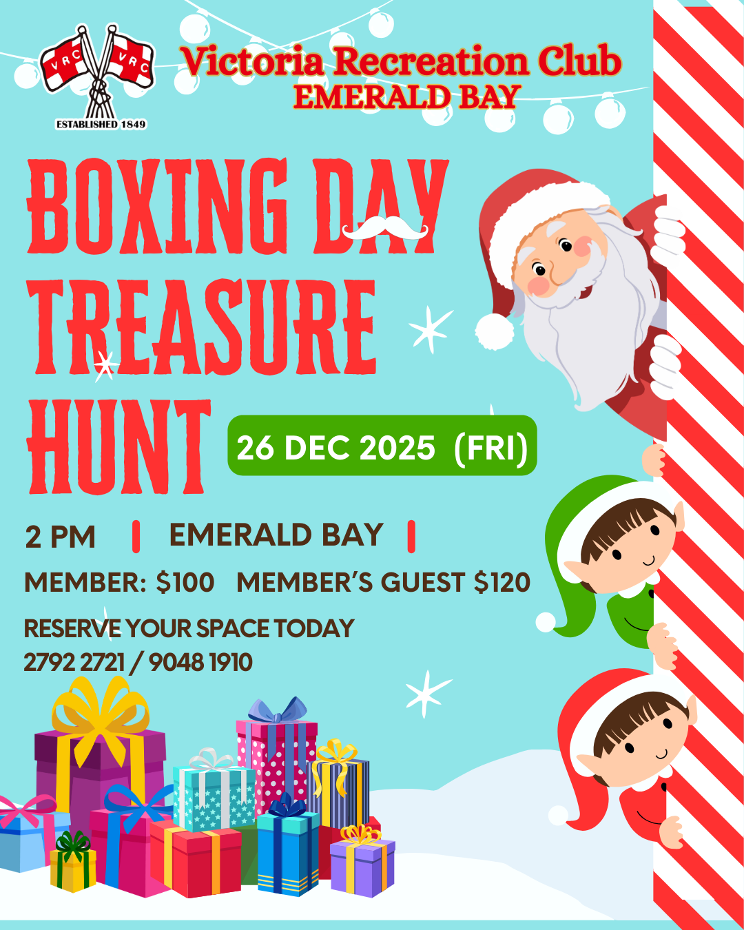 Victoria Recreation Club Boxing Day Treasure Hunt